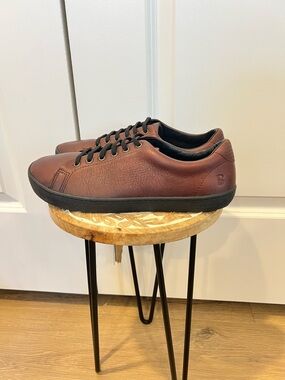 Birchbury Men's Casual Leather Sneakers in Brown